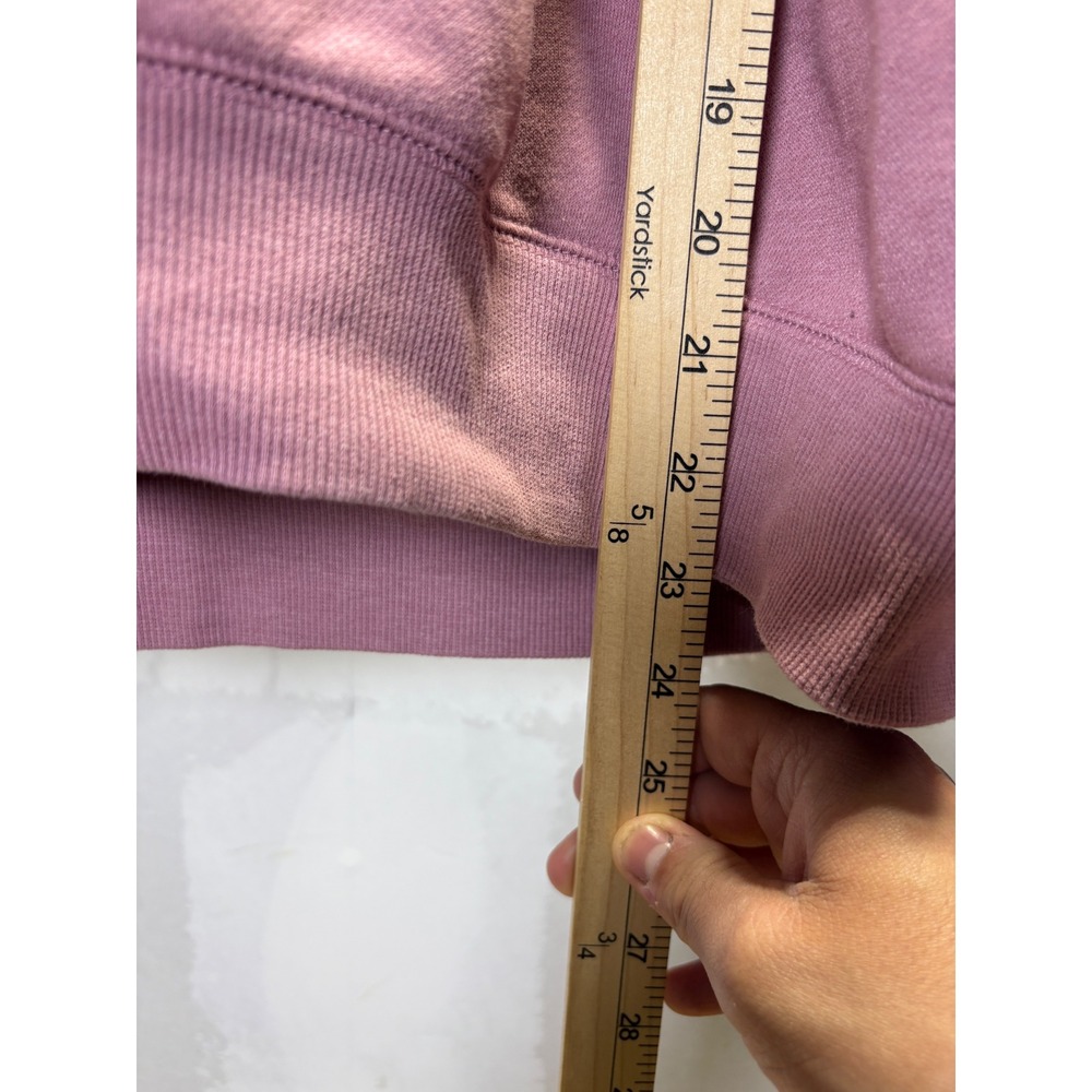Old Navy Womens Medium Dusty Rose Lace Up Pullover Sweatshirt Mauve Fleece M - Picture 5 of 6